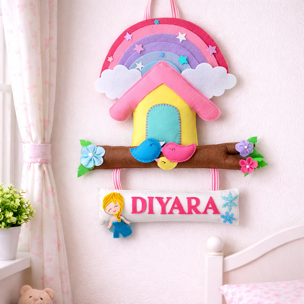 RAINBOW TREE HOUSE BUNTING