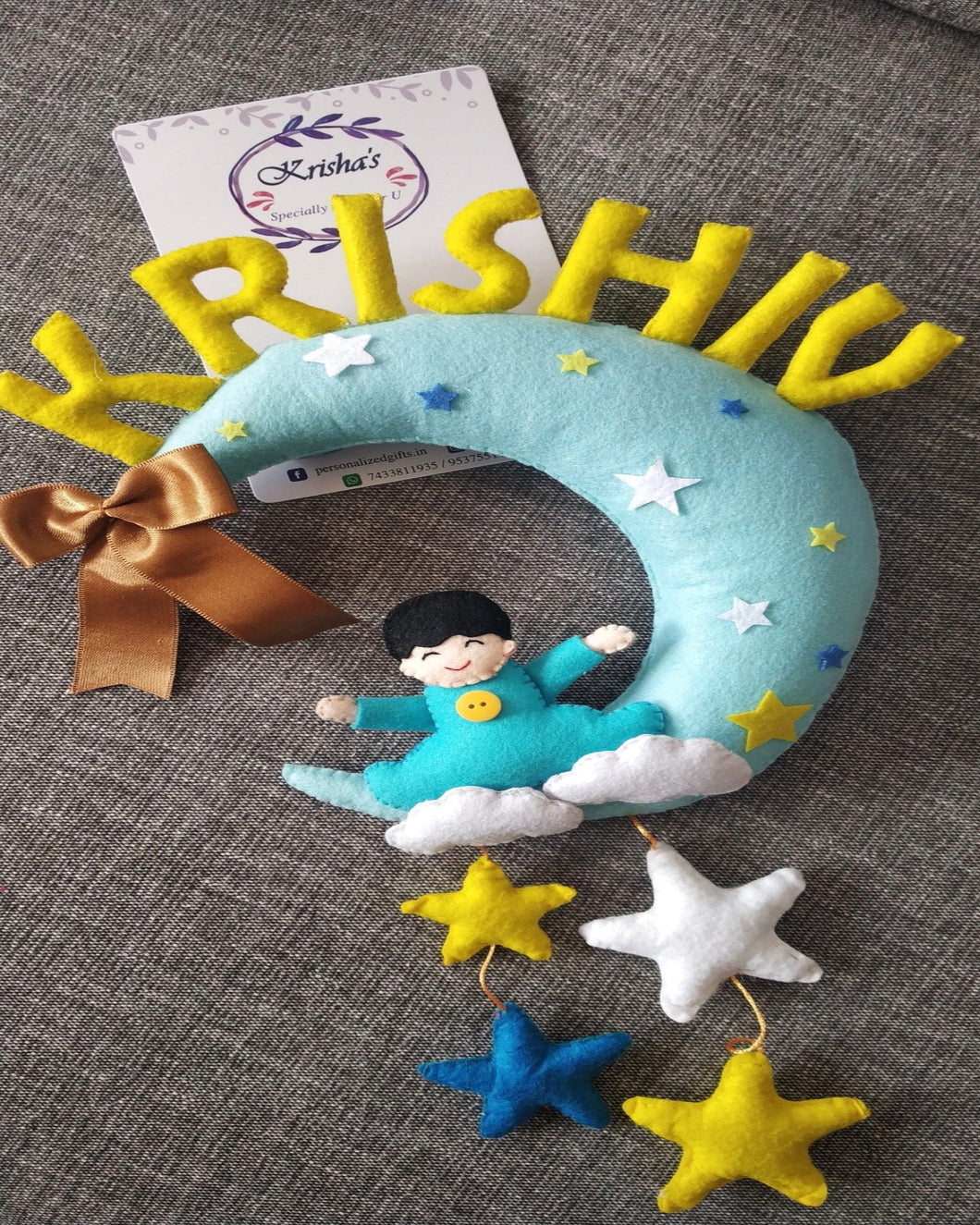Personalized name bunting. Name bunting for nursery. Name bunting for bedroom. Felt name bunting. Children name bunting. Superhero bunting. Handmade gifts. Handmade bunting. Personalized décor. Nursery decoration. Nursery ideas.  Moon wall décor. Moon decorations.  Moon wall hanging. 