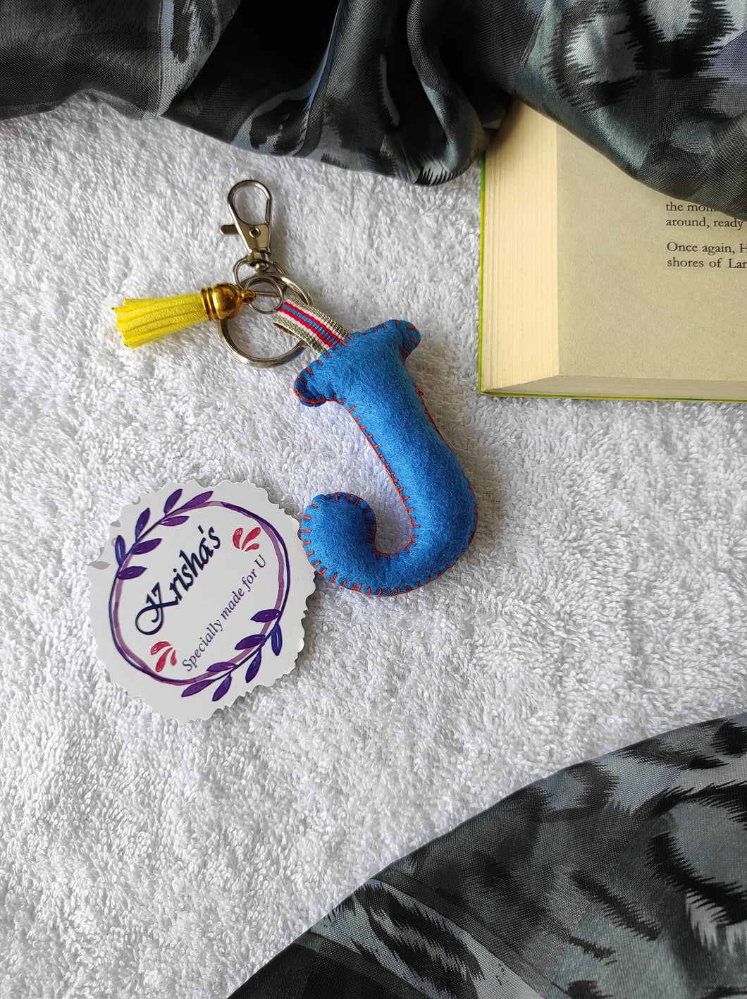 Key ring bag charm. Cute bag charm with stuffed alphabet. Hand bag charms. Felt bag charm. Unusual bag charm. Pink bag charm. Bag charm with lobster claw clip. Luxury bag charm. Tessel bag charm.