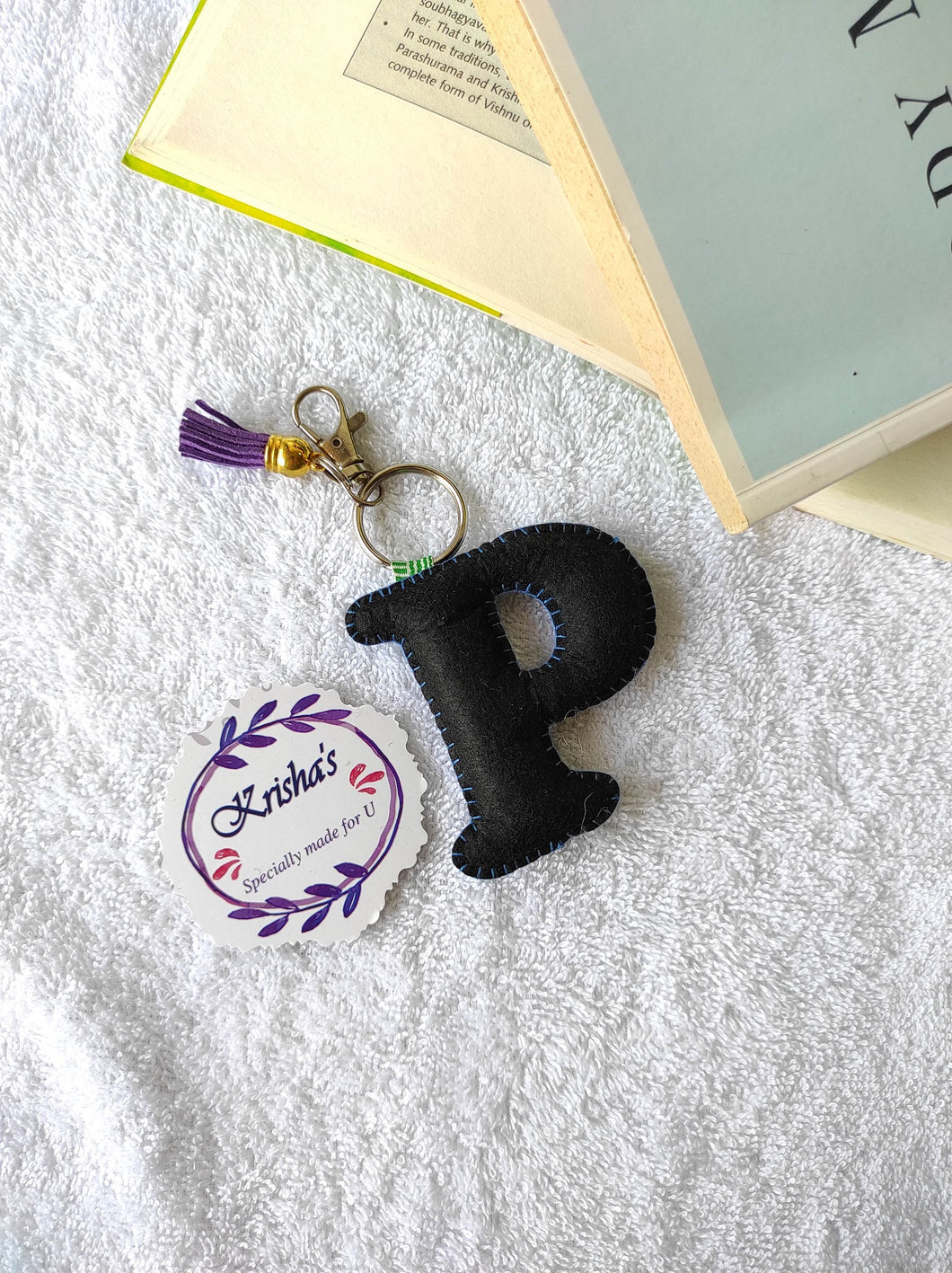 Key ring bag charm. Cute bag charm with stuffed alphabet. Hand bag charms. Felt bag charm. Unusual bag charm. Pink bag charm. Bag charm with lobster claw clip. Luxury bag charm. Tessel bag charm.