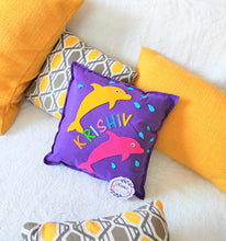 Load image into Gallery viewer, Felt cushion cover, felt pillow cover, cow pillow, cow cushion, felt cushion, personalized pillow, personalized cushion , personalized name cushion, personalized pillow with name , customize pillow, customize cushion , pillow for kids, pillow for baby head
