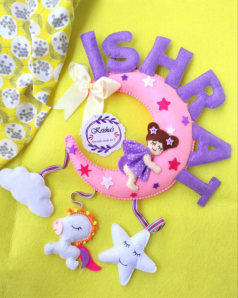 Personalized name bunting. Name bunting for nursery. Name bunting for bedroom. Felt name bunting. Children name bunting. Superhero bunting. Handmade gifts. Handmade bunting. Personalized décor. Nursery decoration. Nursery ideas.  Moon wall décor. Moon decorations.  Moon wall hanging. 