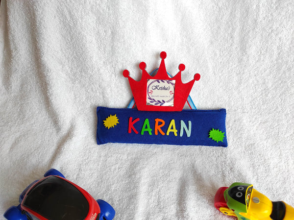 Name Bunting With Crown Photo Frame