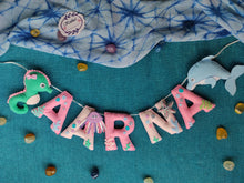 Load image into Gallery viewer, Personalized Sea creature Theme Alphabet Name Bunting
