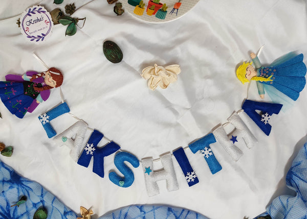 Personalized Anna -Elsa Theme Alphabet Name Bunting