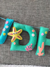 Load image into Gallery viewer, Personalized Sea creature Theme Alphabet Name Bunting
