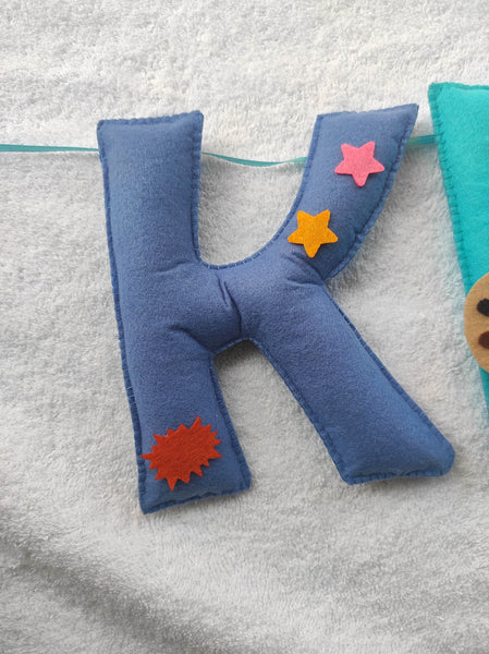 Space theme Baby Coat/ Name banner