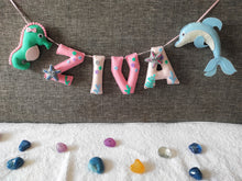 Load image into Gallery viewer, Personalized Sea creature Theme Alphabet Name Bunting
