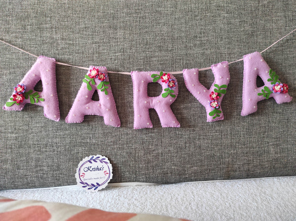 Flower theme Pearl embellished Baby Coat/ Name banner