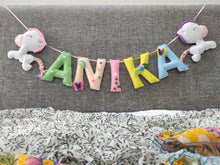 Load image into Gallery viewer, Personalized Unicorn Theme Alphabet Name Bunting
