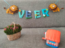 Load image into Gallery viewer, Personalized Lion Theme Alphabet Name Bunting
