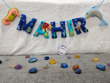 Load image into Gallery viewer, Personalized Sea creature Theme Alphabet Name Bunting
