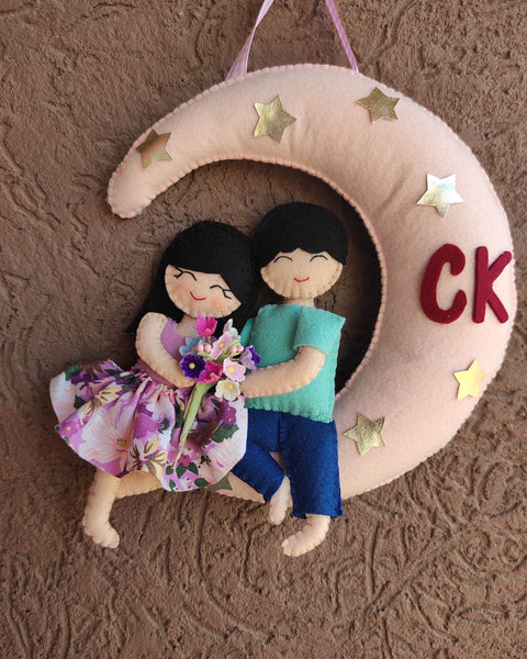 Couple Moon Bunting