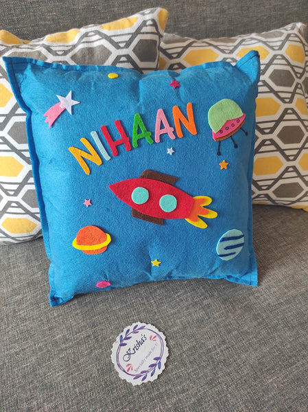 Space Theme Stuffed Pillow