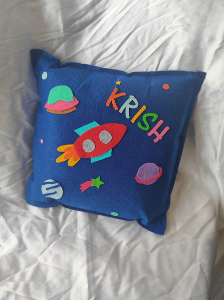 Space Theme Stuffed Pillow