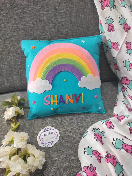 Rainbow Stuffed Pillow