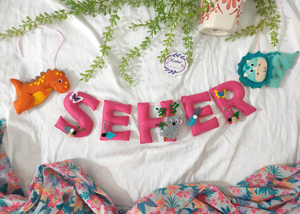 Personalized Dinosaurs Theme Alphabet Name Bunting
