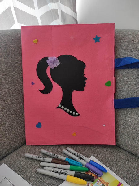 Girl face silhouette  Craft Folder