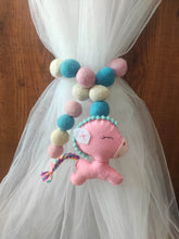 Load image into Gallery viewer, Unicorn and Felt Ball Curtain Tie
