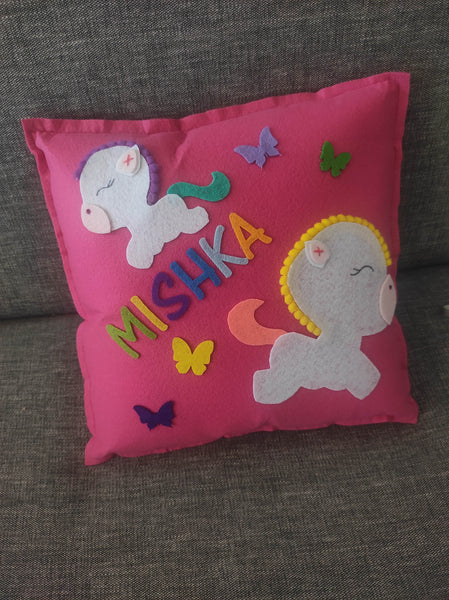 Dancing  Unicorn Stuffed Pillow