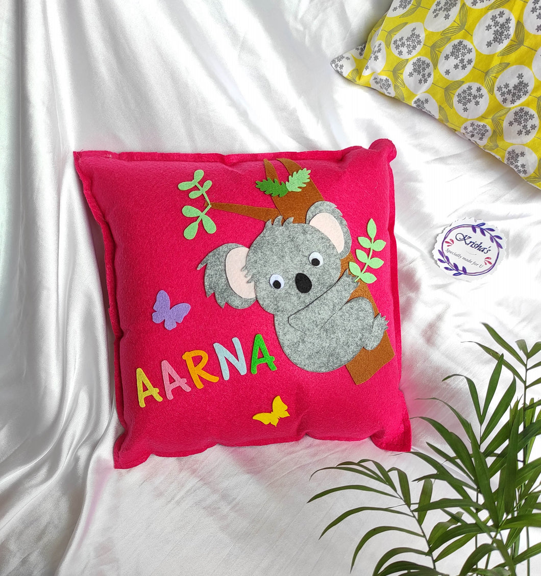 Felt cushion cover, felt pillow cover, cow pillow, cow cushion, felt cushion, personalized pillow, personalized cushion , personalized name cushion, personalized pillow with name , customize pillow, customize cushion , pillow for kids, pillow for baby head